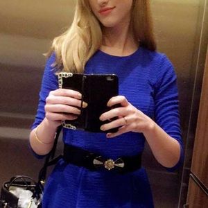 Calvin Klein royal blue dress size 2 fit and flare